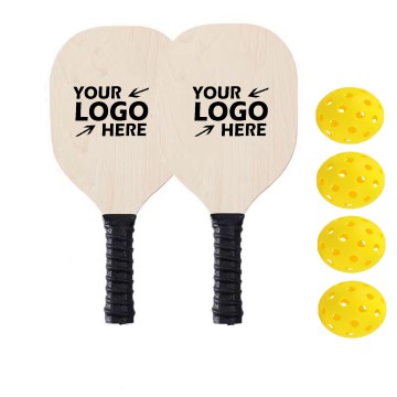 Wooden Pickleball Paddle Set 